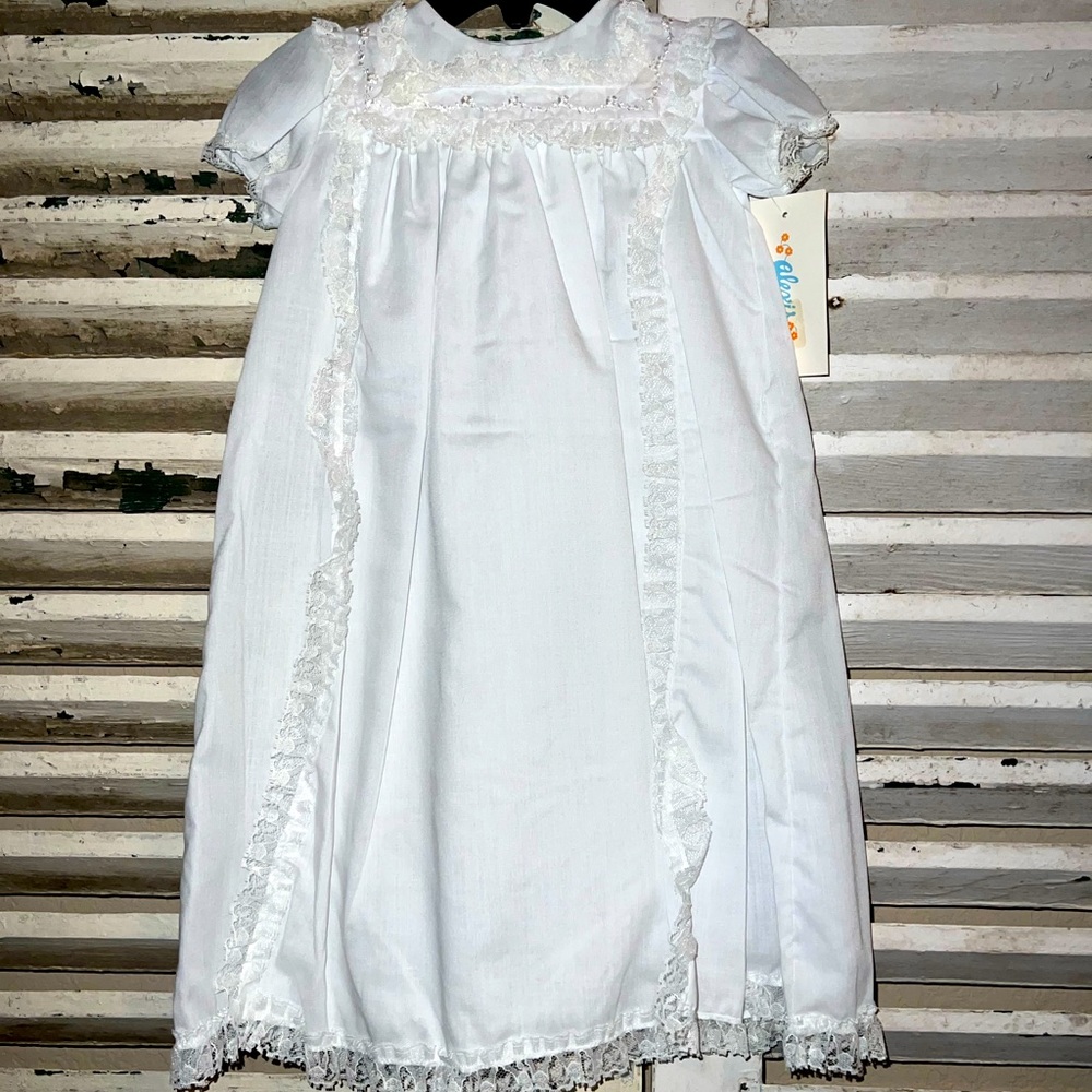 Alexis Vintage White Gown With Apron Front